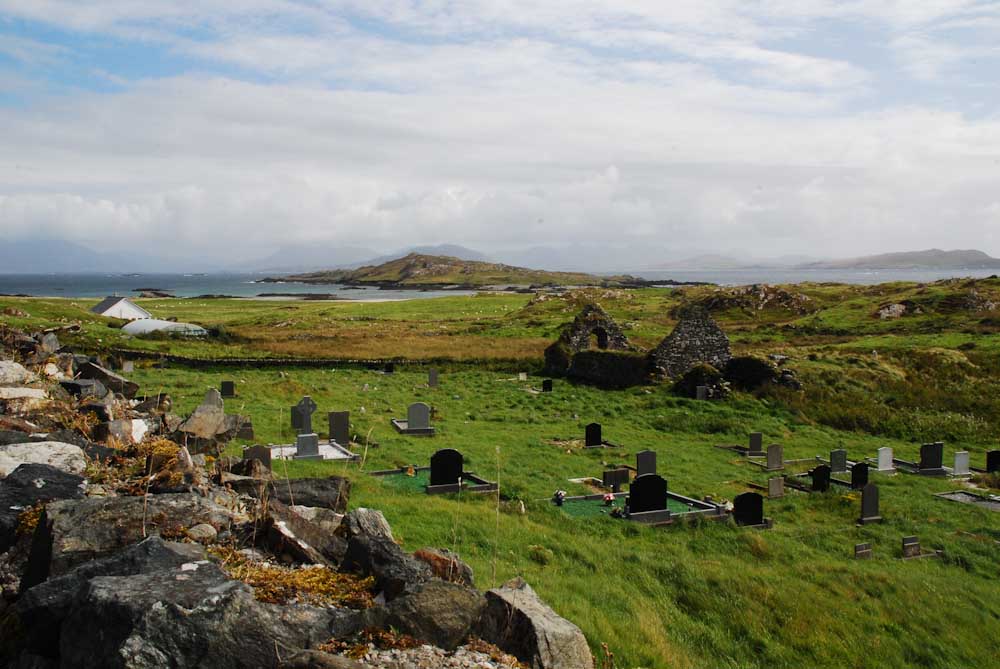 Ziel der Reise ist Irlands Westküste, hier die Insel Inishbofin