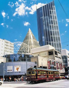 Die City Circle Tram kurvt durch Melbournes Straßen